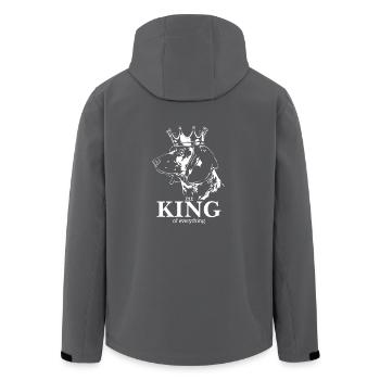 BAYERISCHER GEBIRGSSCHWEISSHUND King Wilsigns - Recycelte Männer Softshell-Jacke von Stanley/Stella - Schwarz - Hinten - AI Model Male 185 light (185cm)
