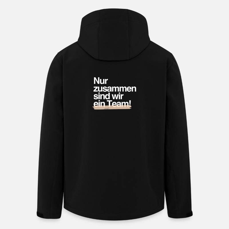 Strong Together — Team Spirit Design - Men’s Recycled Softshell Jacket by Stanley/Stella - black