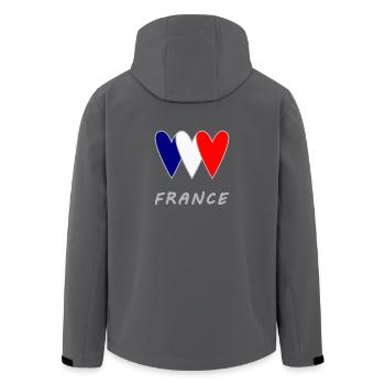 FRANCE. COEUR. FOOTBALL. SPORT. FRANCE. CHAMPION. - Veste softshell homme en polyester recyclé Stanley/Stella - noir - Dos - AI Model Male 185 light (185cm)