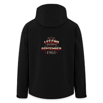 Une légende est née en septembre 1963 - Veste softshell homme en polyester recyclé Stanley/Stella - noir - Dos - AI Model Male 185 light (185cm)