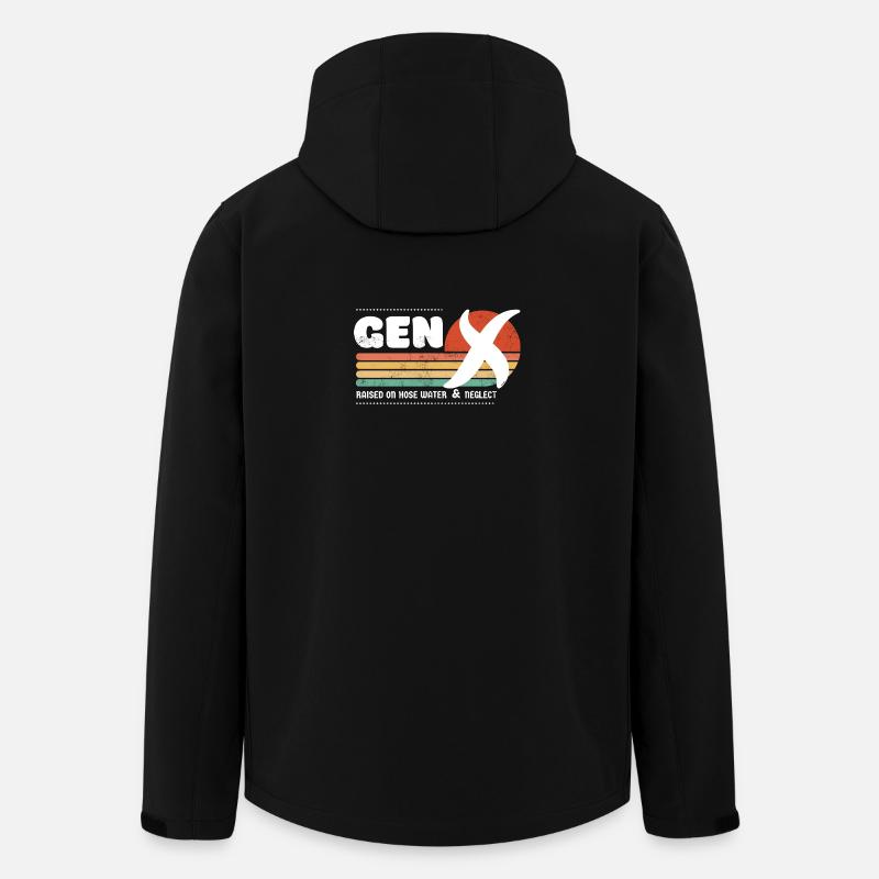 Gen X sunset - Blanc - Veste softshell homme en polyester recyclé Stanley/Stella - noir