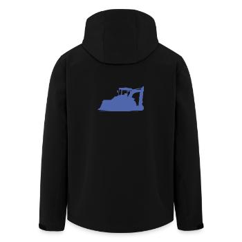 Excavator operator and construction equipment operator Silhouette – - Men’s Recycled Softshell Jacket by Stanley/Stella - black - Back - AI Model Male 185 light (185cm)