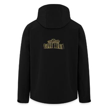 Berlin Brandenburger Tor - Recycelte Männer Softshell-Jacke von Stanley/Stella - Schwarz - Hinten - AI Model Male 185 light (185cm)