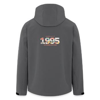 Floral 1995 - 30e anniversaire - Veste softshell homme en polyester recyclé Stanley/Stella - charbon - Dos - AI Model Male 185 light (185cm)