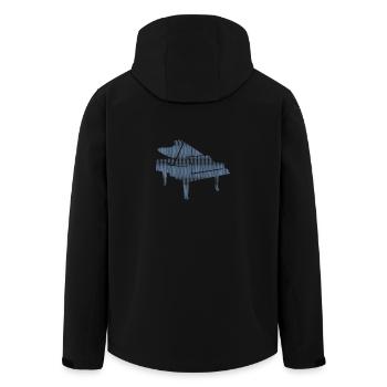 DNA Piano - Passion for classical music - Men’s Recycled Softshell Jacket by Stanley/Stella - black - Back - AI Model Male 185 light (185cm)
