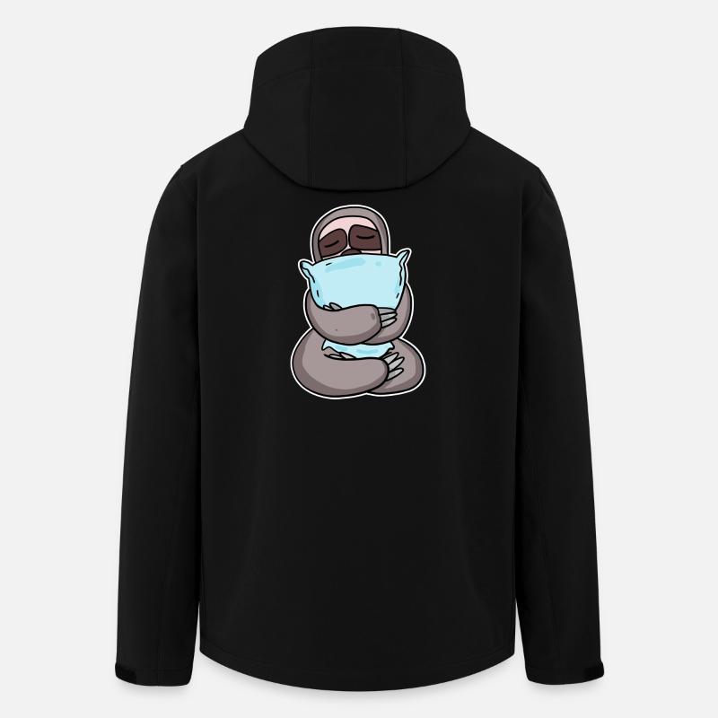 Paresseux avec oreiller - Veste softshell homme en polyester recyclé Stanley/Stella - noir
