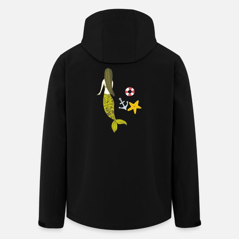 meerjungfrau sommerzeit - Recycelte Männer Softshell-Jacke von Stanley/Stella - Schwarz