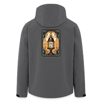 Geist in einem Käfig Tarot Käfig - Recycelte Männer Softshell-Jacke von Stanley/Stella - Anthrazit - Hinten - AI Model Male 185 light (185cm)
