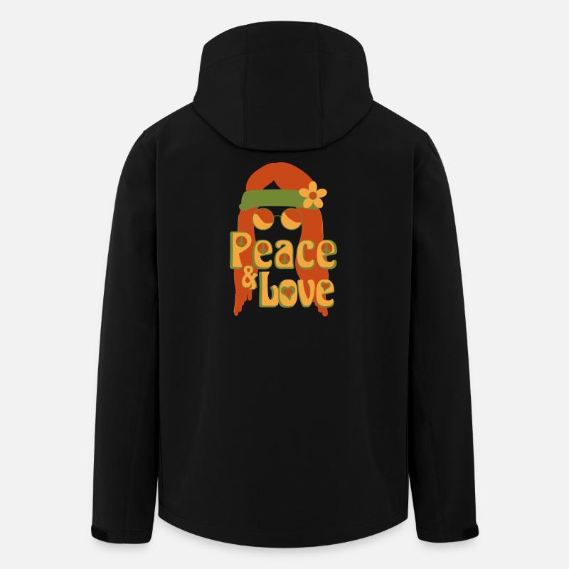 Peace and Love - Recycelte Männer Softshell-Jacke von Stanley/Stella - Schwarz