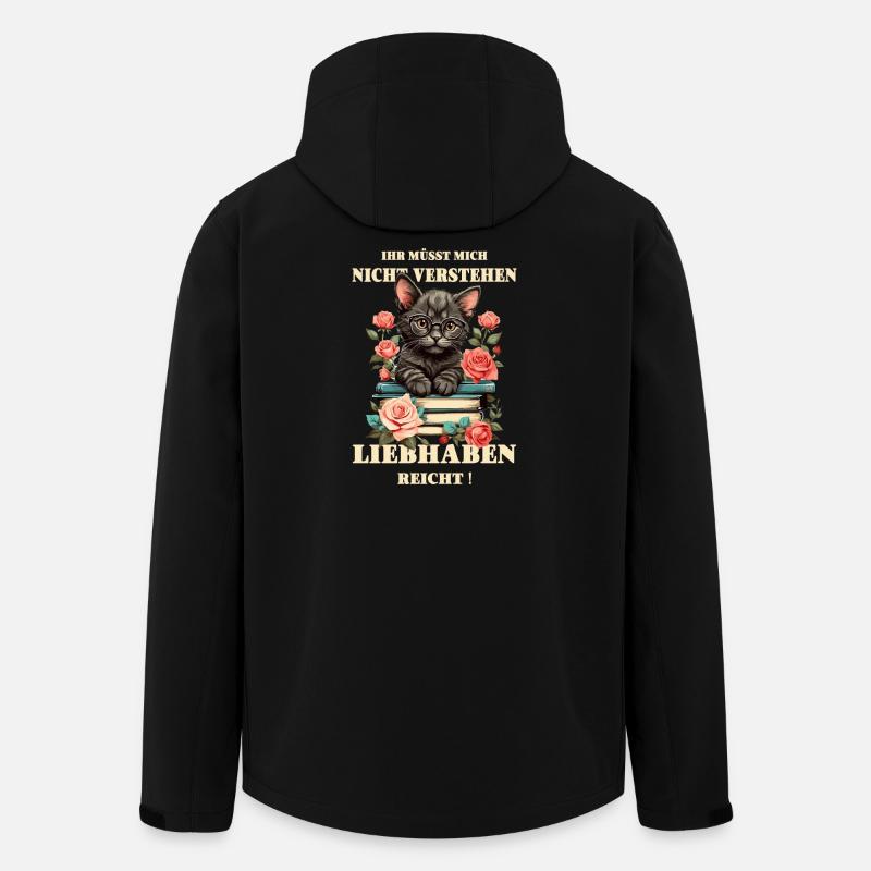 Süße schlaue Katze - Recycelte Männer Softshell-Jacke Discoverer von Stanley/Stella - Schwarz