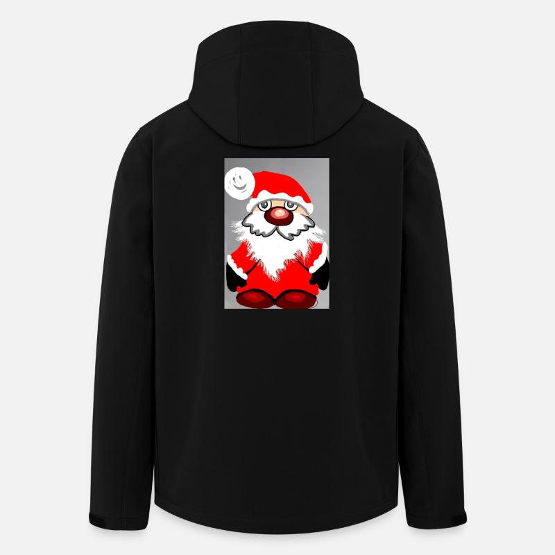 Weihnachtlicher Santa-Gnomes Druck - Recycelte Männer Softshell-Jacke von Stanley/Stella - Schwarz