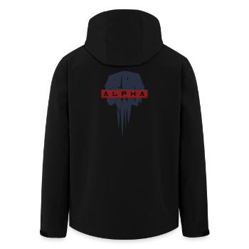 Alpha Skull - Recycelte Männer Softshell-Jacke von Stanley/Stella - Schwarz - Hinten - AI Model Male 185 light (185cm)