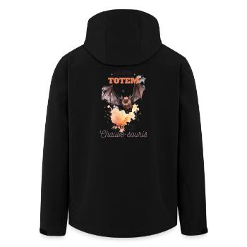 Mon animal totem c'est la chauve-souris - Veste softshell homme en polyester recyclé Stanley/Stella - noir - Dos - AI Model Male 185 light (185cm)
