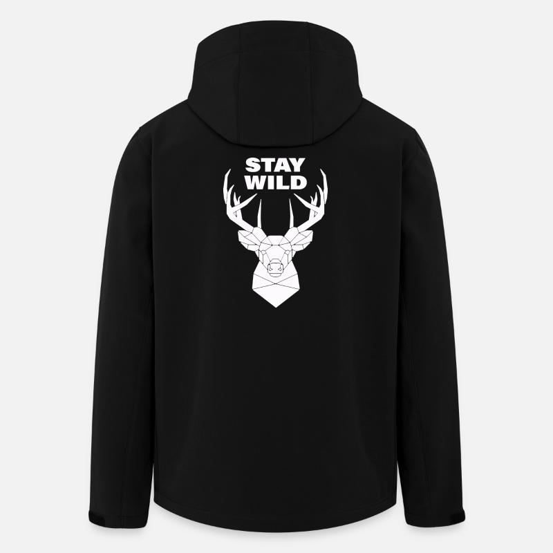 STAY WILD - Recycelte Männer Softshell-Jacke von Stanley/Stella - Schwarz