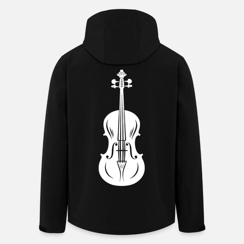 Dessin de violon - Veste softshell homme en polyester recyclé Stanley/Stella - noir