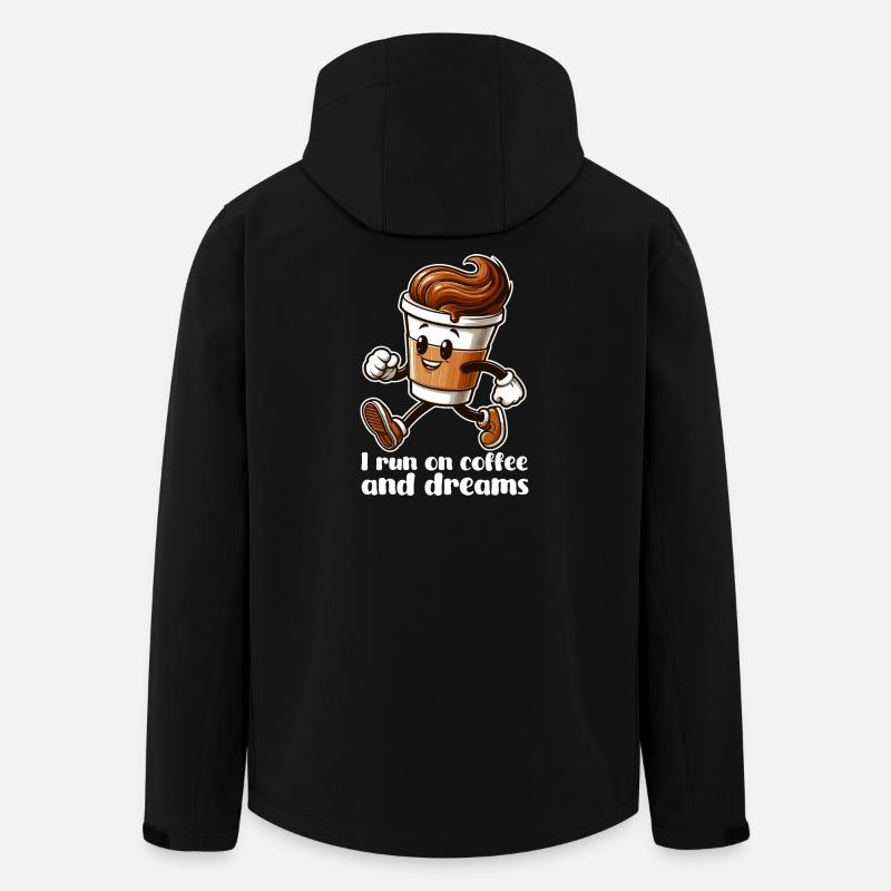 Kaffee Träume Geschenk - Recycelte Männer Softshell-Jacke von Stanley/Stella - Schwarz