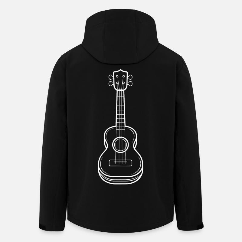 Ukulele Drawing - Men’s Recycled Softshell Jacket by Stanley/Stella - black