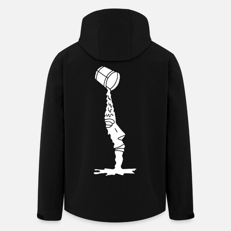 Un nouveau visage blanc - Veste softshell homme en polyester recyclé Stanley/Stella - noir