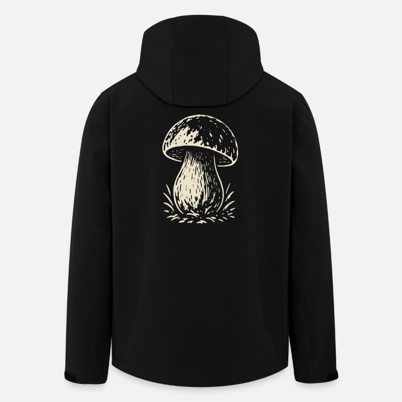 Cueilleur de cèpes - champignons - dicton - Veste softshell homme en polyester recyclé Stanley/Stella - noir