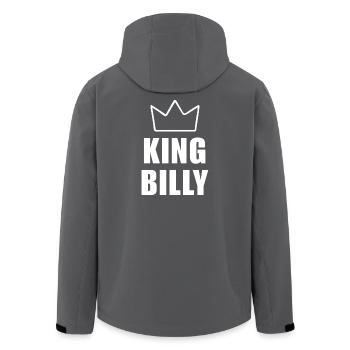 King Billy Crown Shirt – Name Starting with B - Men’s Recycled Softshell Jacket by Stanley/Stella - black - Back - AI Model Male 185 light (185cm)