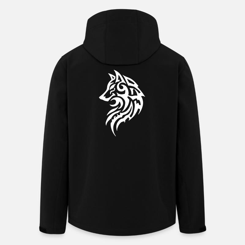 Wolf Tribal Tattoo - Recycelte Männer Softshell-Jacke von Stanley/Stella - Schwarz