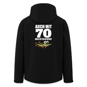 70 Geburtstag Lustig Männer Toller Hecht - Recycelte Männer Softshell-Jacke von Stanley/Stella - Schwarz - Hinten - AI Model Male 185 light (185cm)
