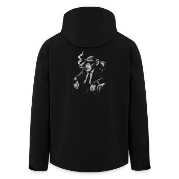 Zigarrenaffe im Anzug - Recycelte Männer Softshell-Jacke von Stanley/Stella - Schwarz - Hinten - AI Model Male 185 light (185cm)