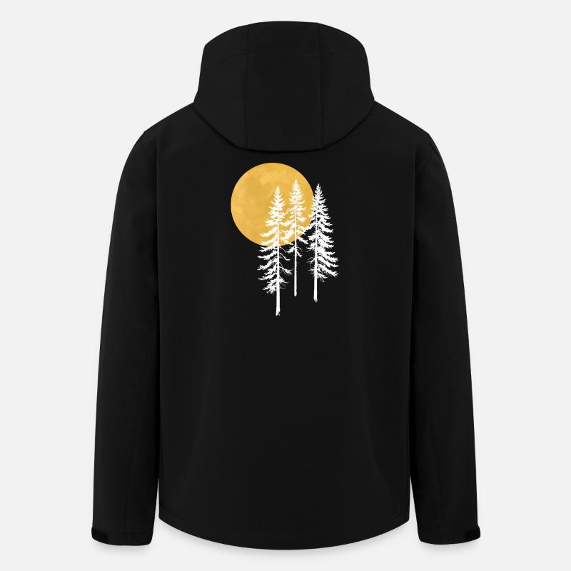 Sunlit Pines Silhouette - Men’s Recycled Softshell Jacket by Stanley/Stella - black