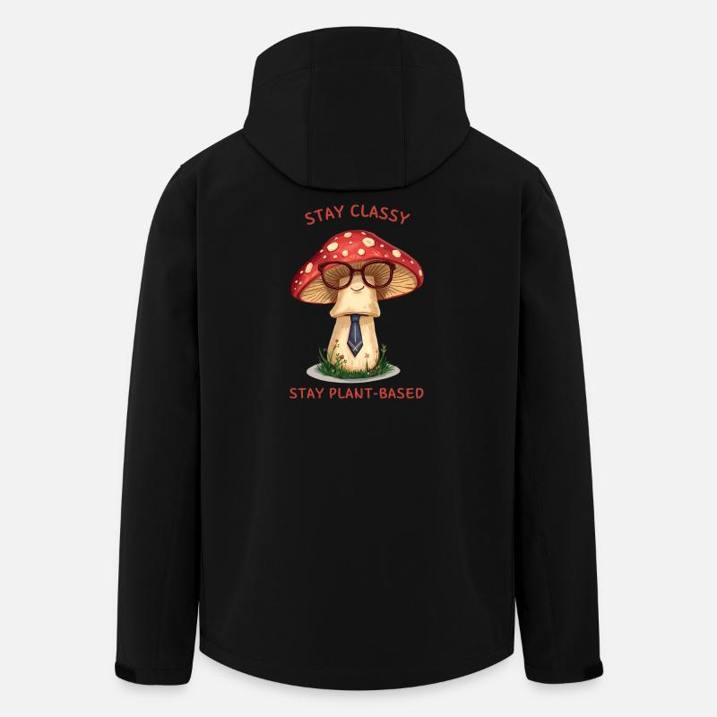 Stay Classy - Design de champignon nostalgique - Veste softshell homme en polyester recyclé Stanley/Stella - noir