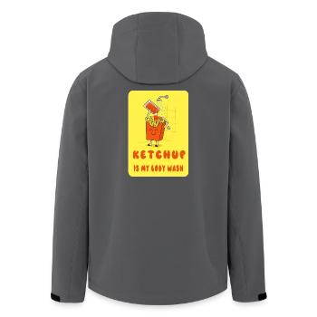 Le ketchup est mon nettoyant pour le corps – Pommes Fun - Veste softshell homme en polyester recyclé Stanley/Stella - noir - Dos - AI Model Male 185 light (185cm)