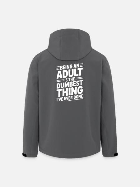 At være voksen er det dummeste, jeg nogensinde har gjort - Stanley/Stella herre softshelljakke i genanvendt polyester - sort