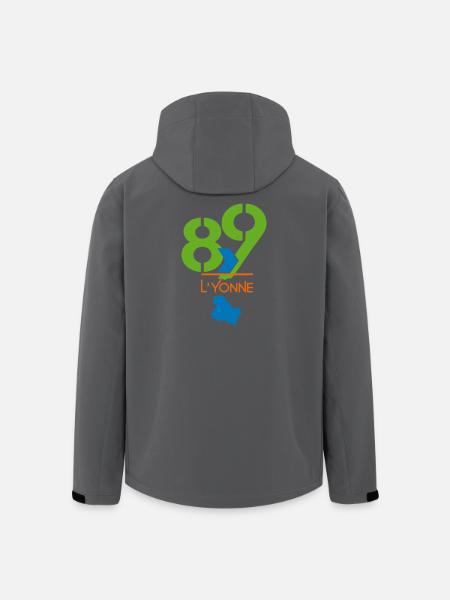 Logo 89 L'Yonne - Recycelte Männer Softshell-Jacke von Stanley/Stella - Schwarz