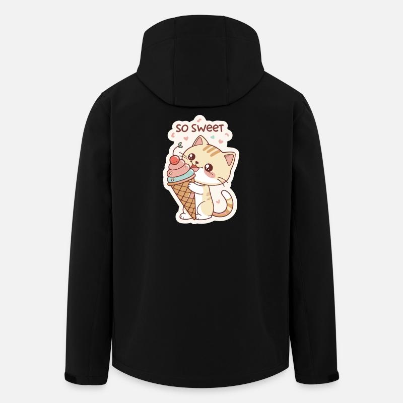 Gourmet cat and pastel cone - Men’s Recycled Softshell Jacket by Stanley/Stella - black