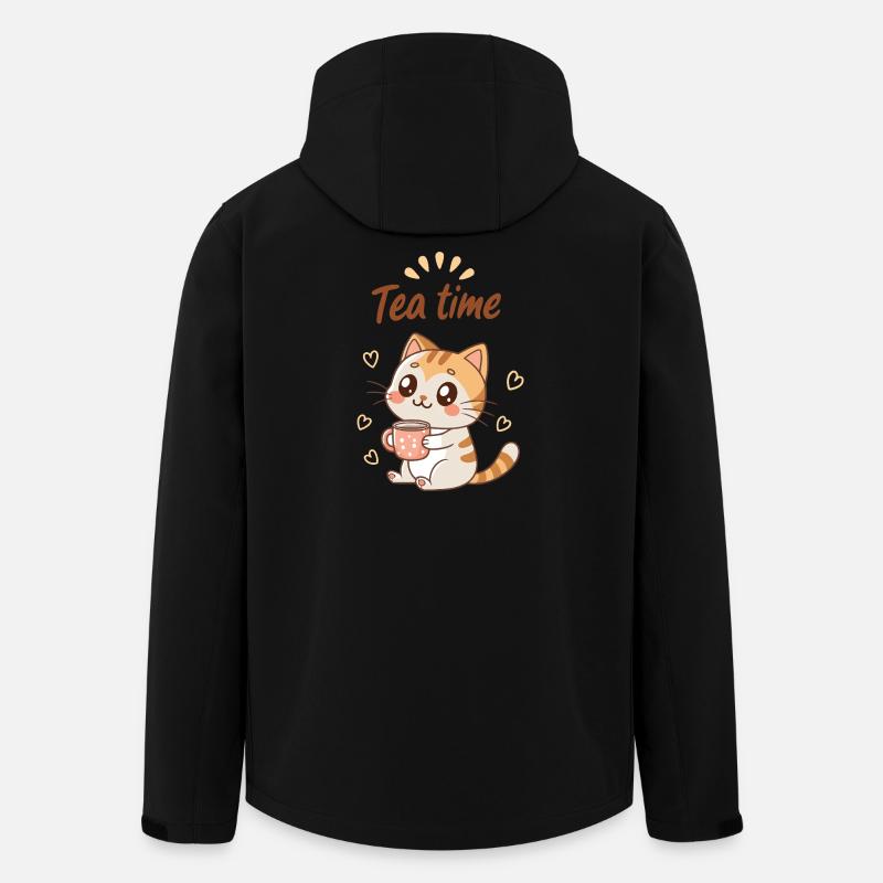 Mignon Chat Tea Time Douceur Cozy - Veste softshell homme en polyester recyclé Stanley/Stella - noir