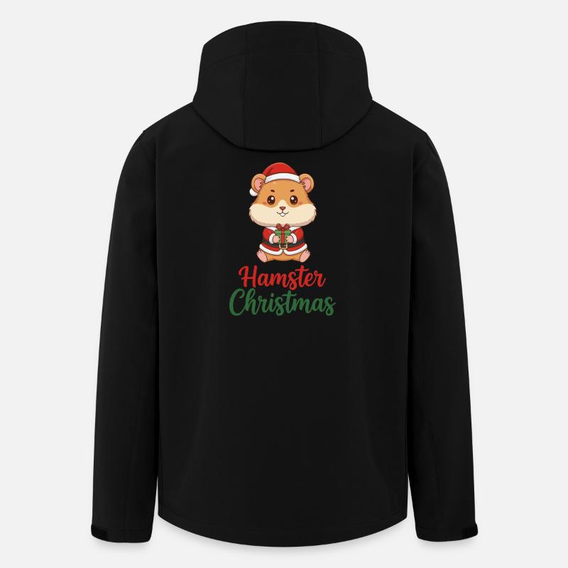 Hamster-Weihnachtsstimmung - Recycelte Männer Softshell-Jacke von Stanley/Stella - Schwarz