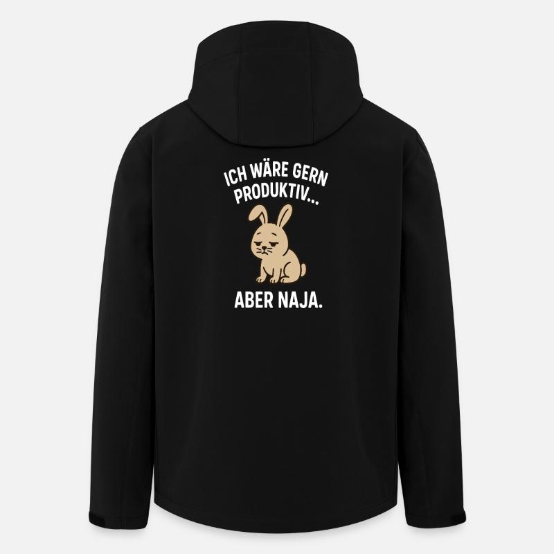 Sad Bunny Productive-Well - Men’s Recycled Softshell Jacket by Stanley/Stella - black