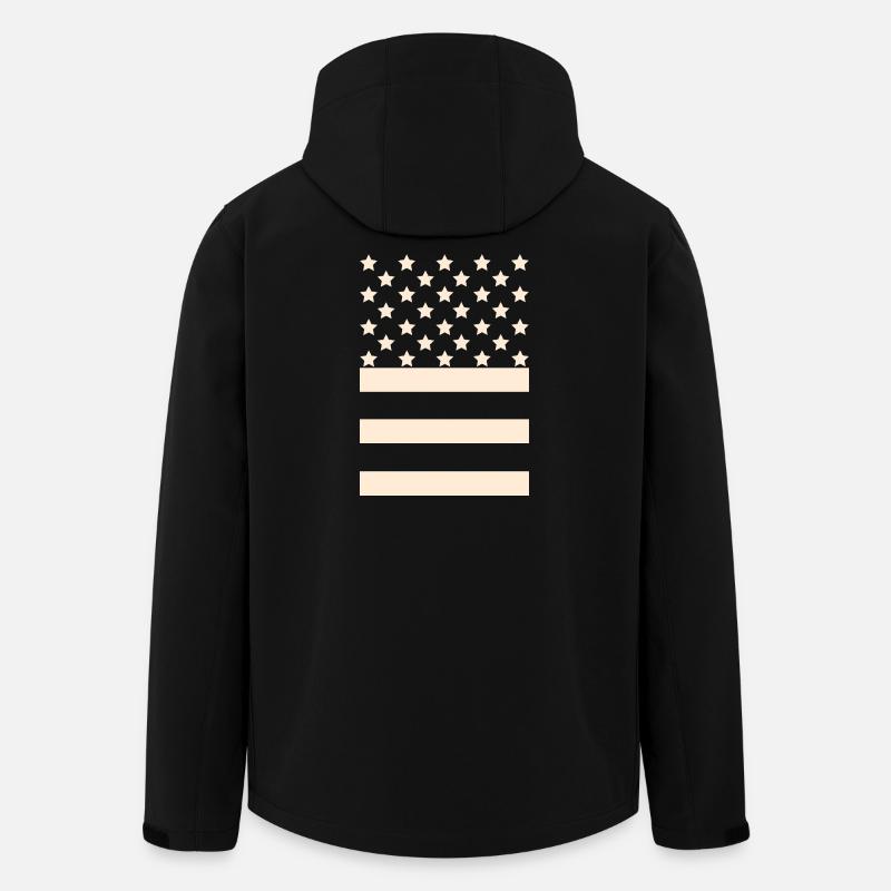 Black Flag – Stars & Stripes Design - Recycelte Männer Softshell-Jacke von Stanley/Stella - Schwarz
