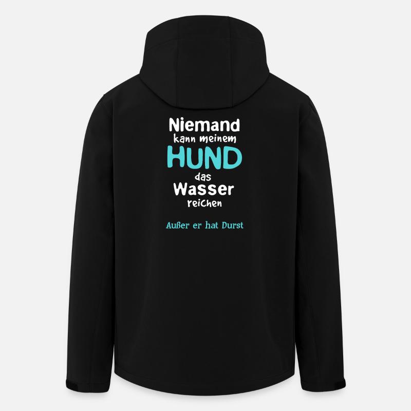 Eau pour chiens - Veste softshell homme en polyester recyclé Stanley/Stella - noir