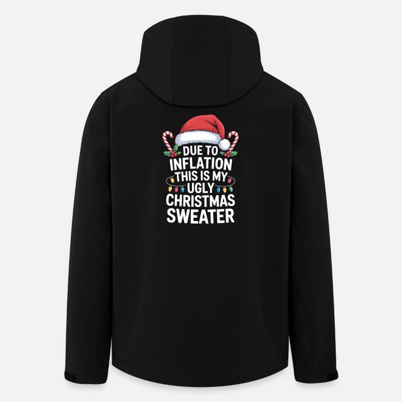 Inflation Ugly Christmas Sweater - Men’s Recycled Softshell Jacket by Stanley/Stella - black