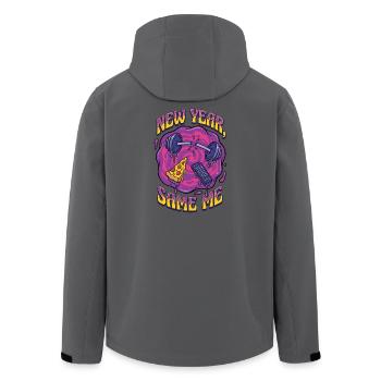 Nouvelle année, la même moi - Veste softshell homme en polyester recyclé Stanley/Stella - noir - Dos - AI Model Male 185 light (185cm)