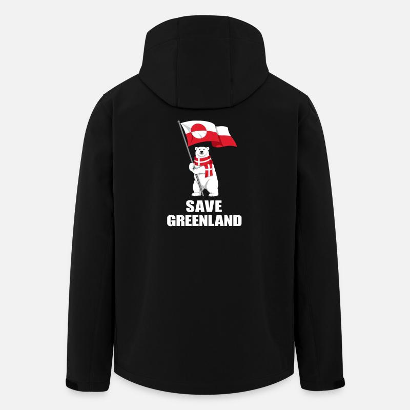 Polar Bear Flag Save Greenland - Men’s Recycled Softshell Jacket by Stanley/Stella - black