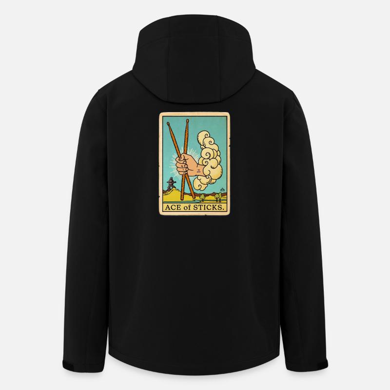 Air Drummer Tarot - Recycelte Männer Softshell-Jacke von Stanley/Stella - Schwarz