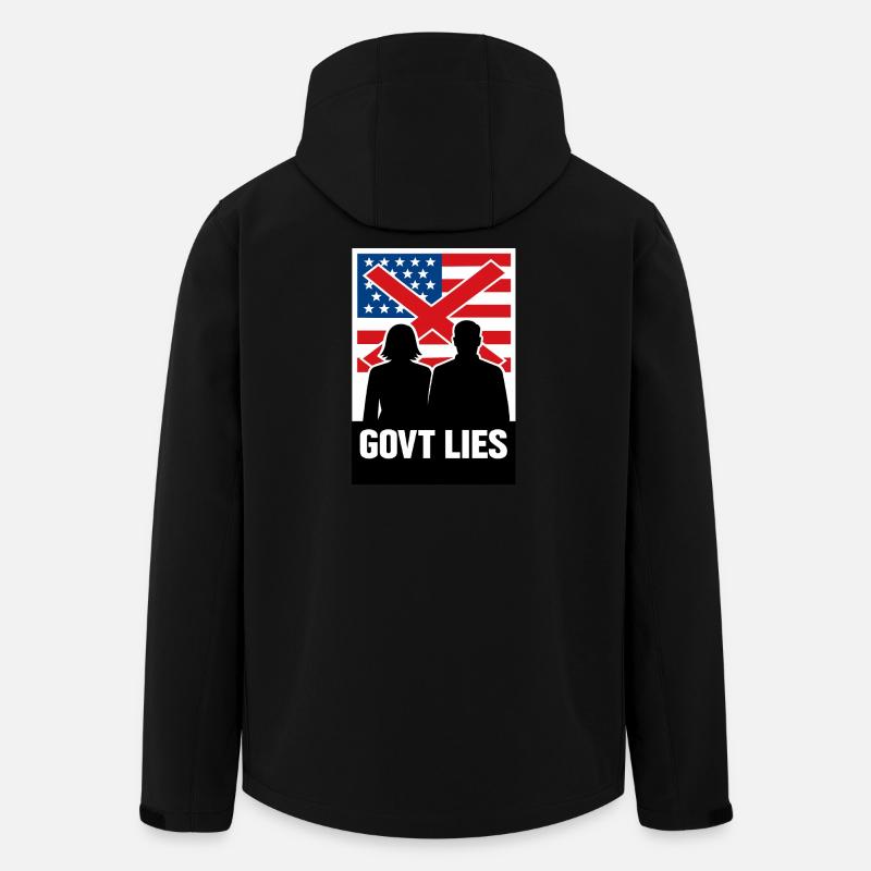 Govt Lies - Recycelte Männer Softshell-Jacke von Stanley/Stella - Schwarz