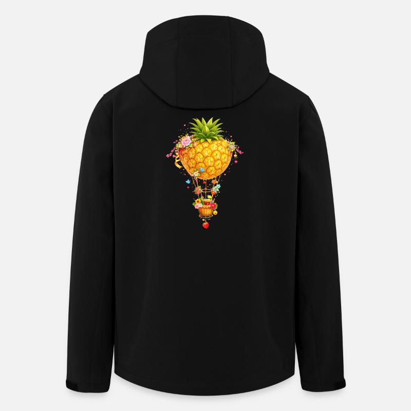 Ananas-Heißluftballon Fantasie  - Recycelte Männer Softshell-Jacke von Stanley/Stella - Schwarz