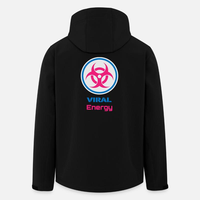 Virale Energie – Biohazard-Neonsymbol - Recycelte Männer Softshell-Jacke von Stanley/Stella - Schwarz