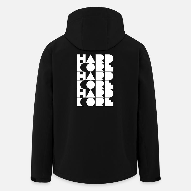 Typographie en grille hardcore - Veste softshell homme en polyester recyclé Stanley/Stella - noir