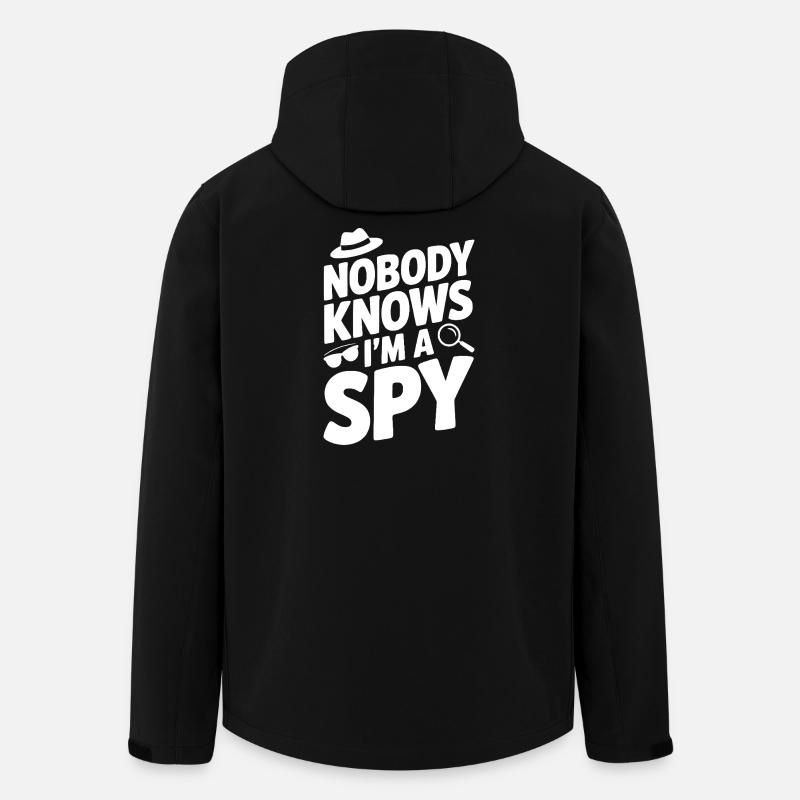 Nobody Knows I'm a Spy - Men’s Recycled Softshell Jacket by Stanley/Stella - black