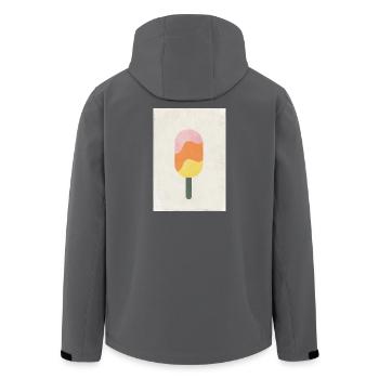 Eis - Recycelte Männer Softshell-Jacke von Stanley/Stella - Anthrazit - Hinten - AI Model Male 185 light (185cm)