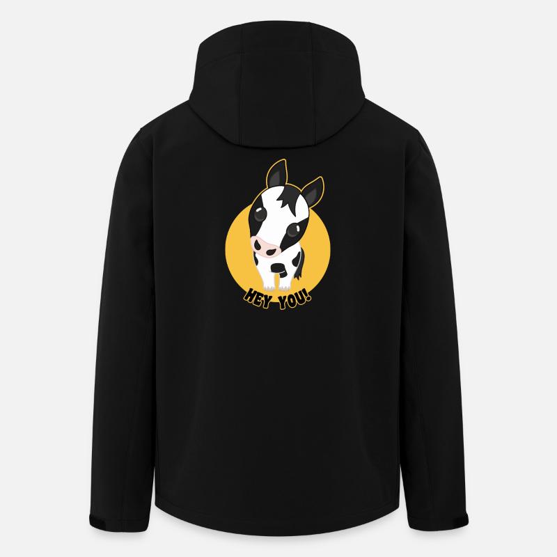 Dessin animé de cheval « Hey You » - Veste softshell homme en polyester recyclé Stanley/Stella - noir