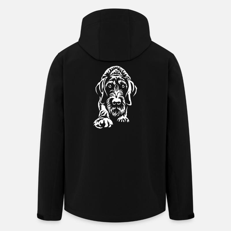 Deutsch Drahthaar "Black Edition" - Recycelte Männer Softshell-Jacke von Stanley/Stella - Schwarz